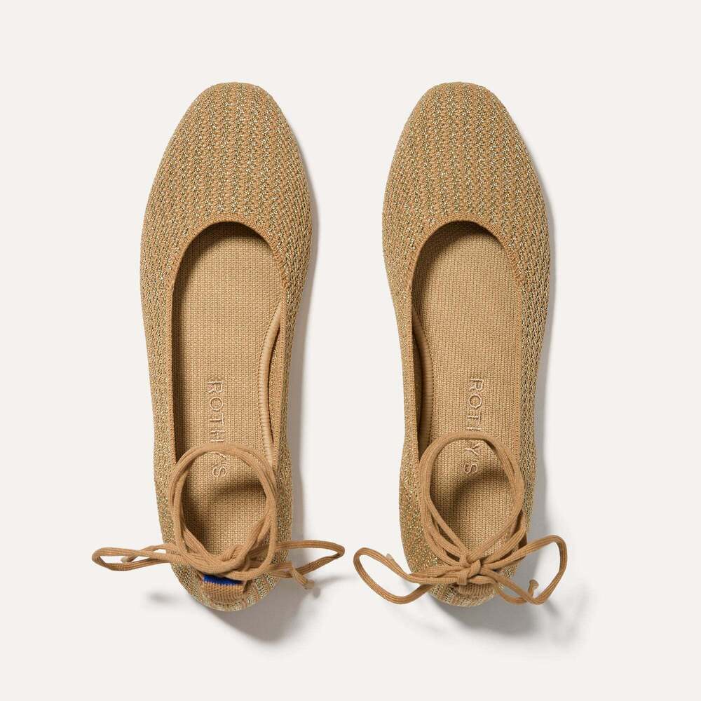 Rothy's The Square Wrap - Gold Stripe Size 8